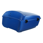 HR3 Blue Burst King Size Touring Trunk Luggage For Harley Touring 14-24