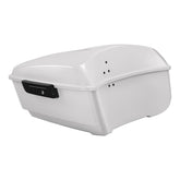 HR3 White Onyx Pearl 13.7" King Size Touring Trunk Luggage For 14-24 Harley Touring