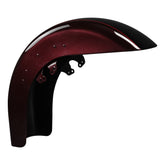 HR3 Midnight Crimson / Vivid Black 2022UL Motorcycle 18" Wide Tire Front Mudguard Fender For Harley Touring Models 2014-2023
