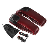 HR3 Mysterious Red Sunglo CVO Saddlebag Lids With 5" x 7" Speaker Cutouts For Harley Touring Models 2015-2023