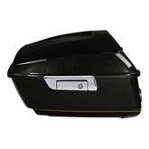 HR3 Black Quartz 2017RGU King Size Touring Trunk Luggage with Speaker Cut Outs For 14-24 Harley Touring