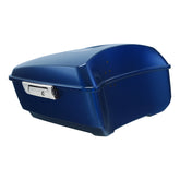 HR3 Superior Blue 13.7" King Size Touring Trunk Luggage For 14-24 Harley Touring