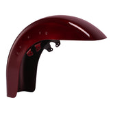 HR3 Mysterious Red Sunglo Motorcycle 18" Wide Tire Front Mudguard Fender For Harley Touring Models 2014-2023
