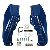 HR3 Bright Billiard Blue Mid Frame Air Heat Deflectors For Harley Touring and Trike Models 09-24