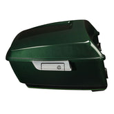 HR3 Deep Jade Pearl / Vivid Black King Size Touring Trunk Luggage with Speaker Cut Outs For 14-24 Harley Touring