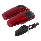 HR3 Velocity Red Sunglo 2017S CVO Saddlebag Lids With 5" x 7" Speaker Cutouts For Harley Touring Models 2014-2023
