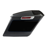 HR3 Gauntlet Gray Metallic / Vivid Black 2021SGS 5" Stretched Extended Saddlebags with speaker lids For Harley Touring 2014-2023