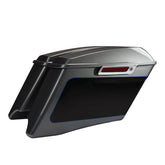 HR3 Gauntlet Gray Metallic / Vivid Black CVO Stretched Saddlebags For 14-23 Harley Touring