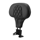 C.C. RIDER Rider Backrest 2 Up Seat Driver Backrest Pad Rally For Harley Touring CVO Street Glide Road Glide Electra Glide Road King, 1988-2025
