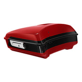 HR3 Billiard Red / Vivid Black 2021RGS 10.7" Chopped Style Touring Trunk Luggage For 14-24 Harley Touring
