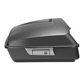 HR3 Charcoal Denim 10.7" Chopped Style Touring Trunk Luggage For 14-24 Harley Touring