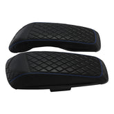 C.C. RIDER Saddlebag Lid Covers Lattice Stitching For Harley Touring Street Road Glide 2014-2023