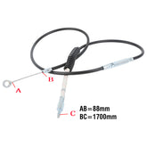 Custom Chrome 170CM Black Vinyl 67" Clutch Cable Fits For Harley Touring Road King 2009-2020