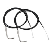 Custom Chrome 150cm Black Vinyl Throttle+Idle Cables Fit For Harley Sportster XL883 1200 02-14
