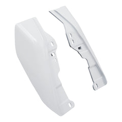 HR3 Stone Washed White Pearl Mid Frame Air Heat Deflectors For Harley Touring and Trike Models 09-24