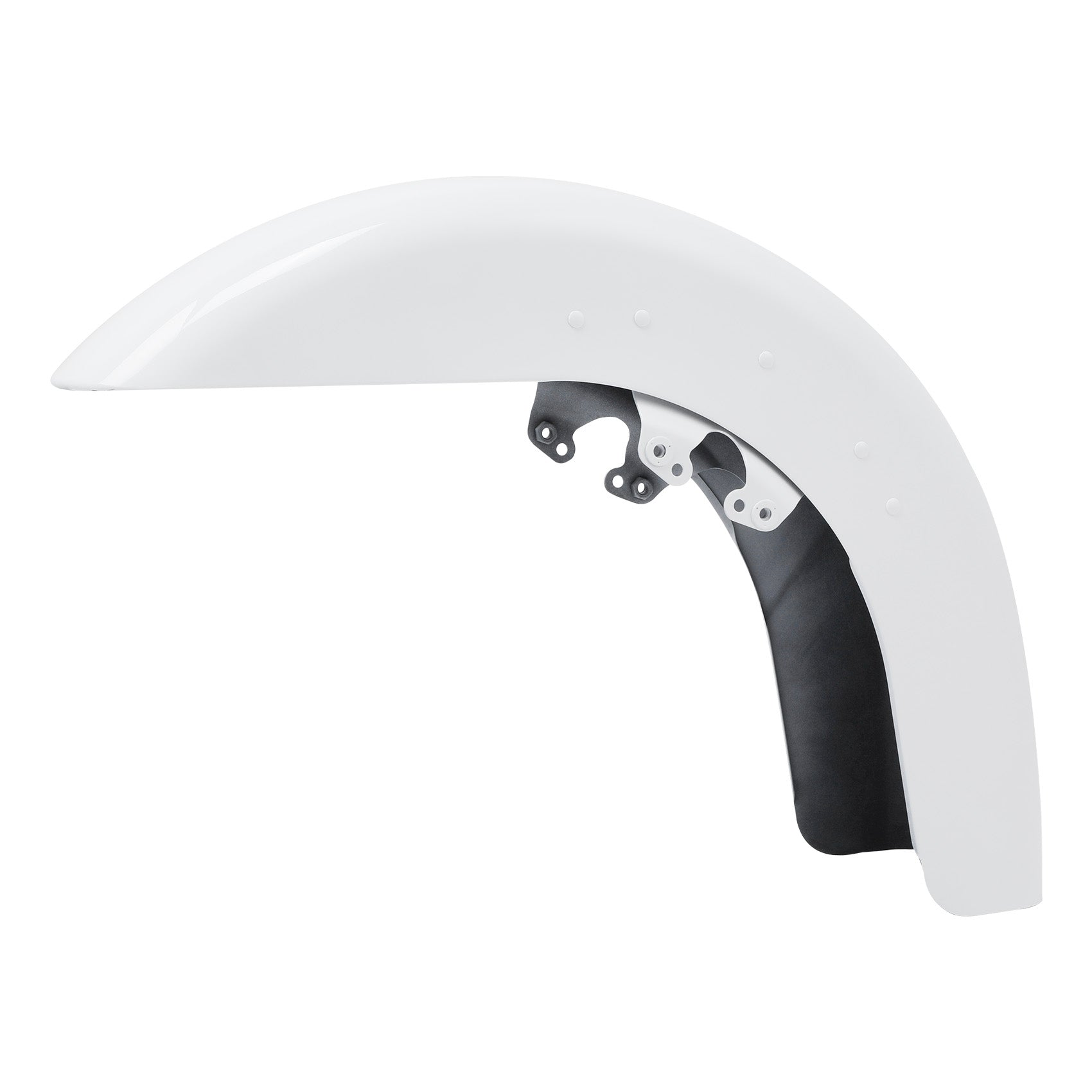 HR3 Stone Washed White Pearl Motorcycle 18" Wide Tire Front Mudguard Fender For Harley Touring Models 2014-2023