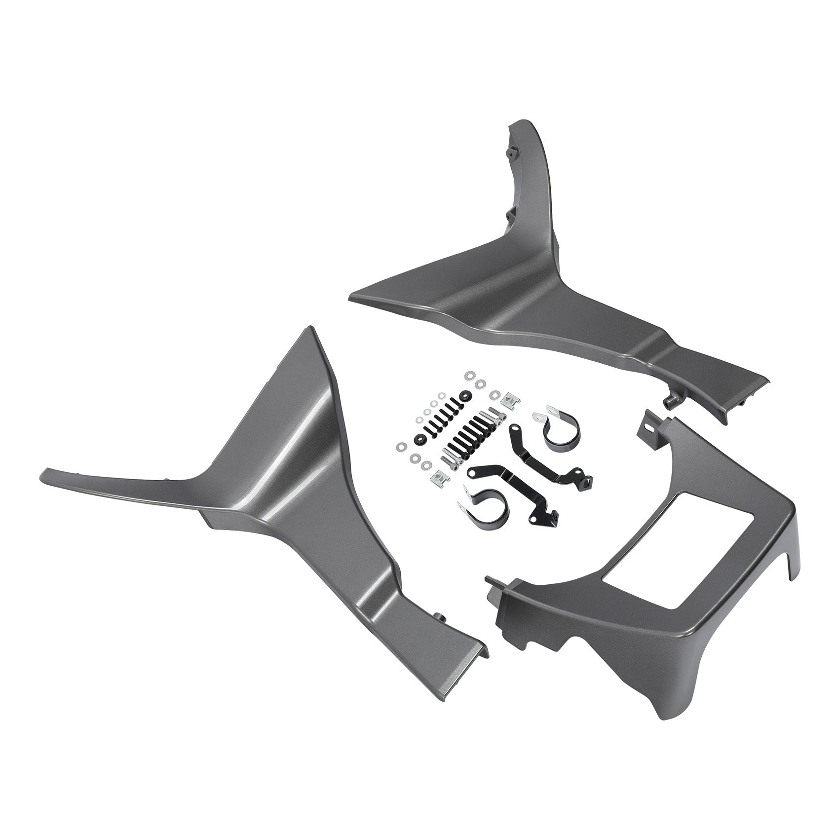 HR3 Billet Silver Spoiler Kit For Harley 2017-Later FLTRX, FLTRXS, FLTRXST models