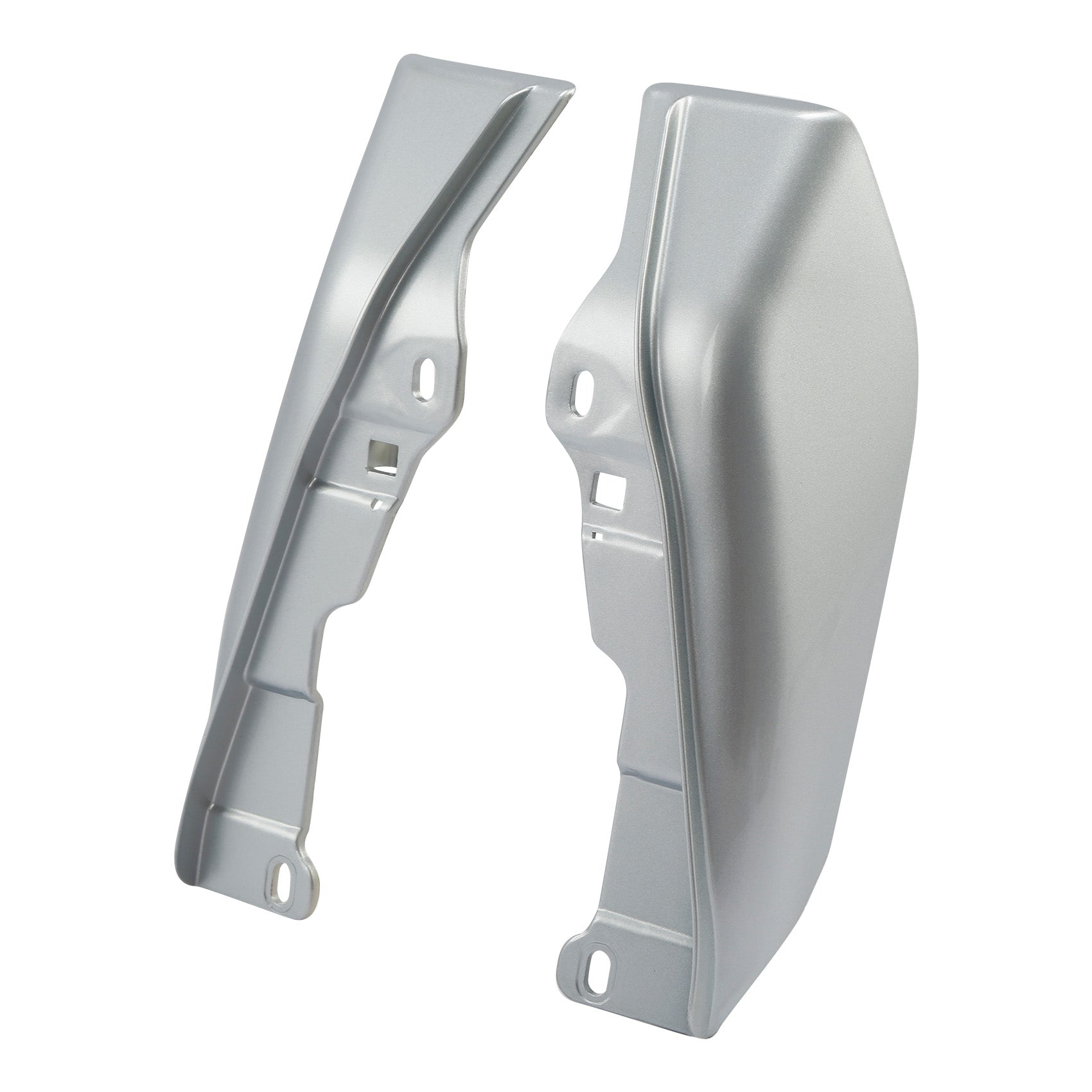 HR3 Brilliant Silver Pearl Mid-Frame Air Deflectors For Harley Touring and Trike Models 09-24
