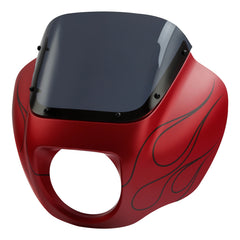 HR3 Wicked Red Denim Headlight Fairing & Windshield Fit For Harley Softail FXBB FXLR 2018-2025