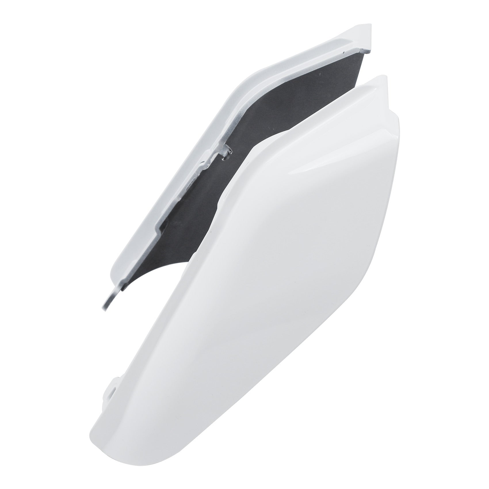 HR3 Stone Washed White Pearl Mid Frame Air Heat Deflectors For Harley Touring and Trike Models 09-24
