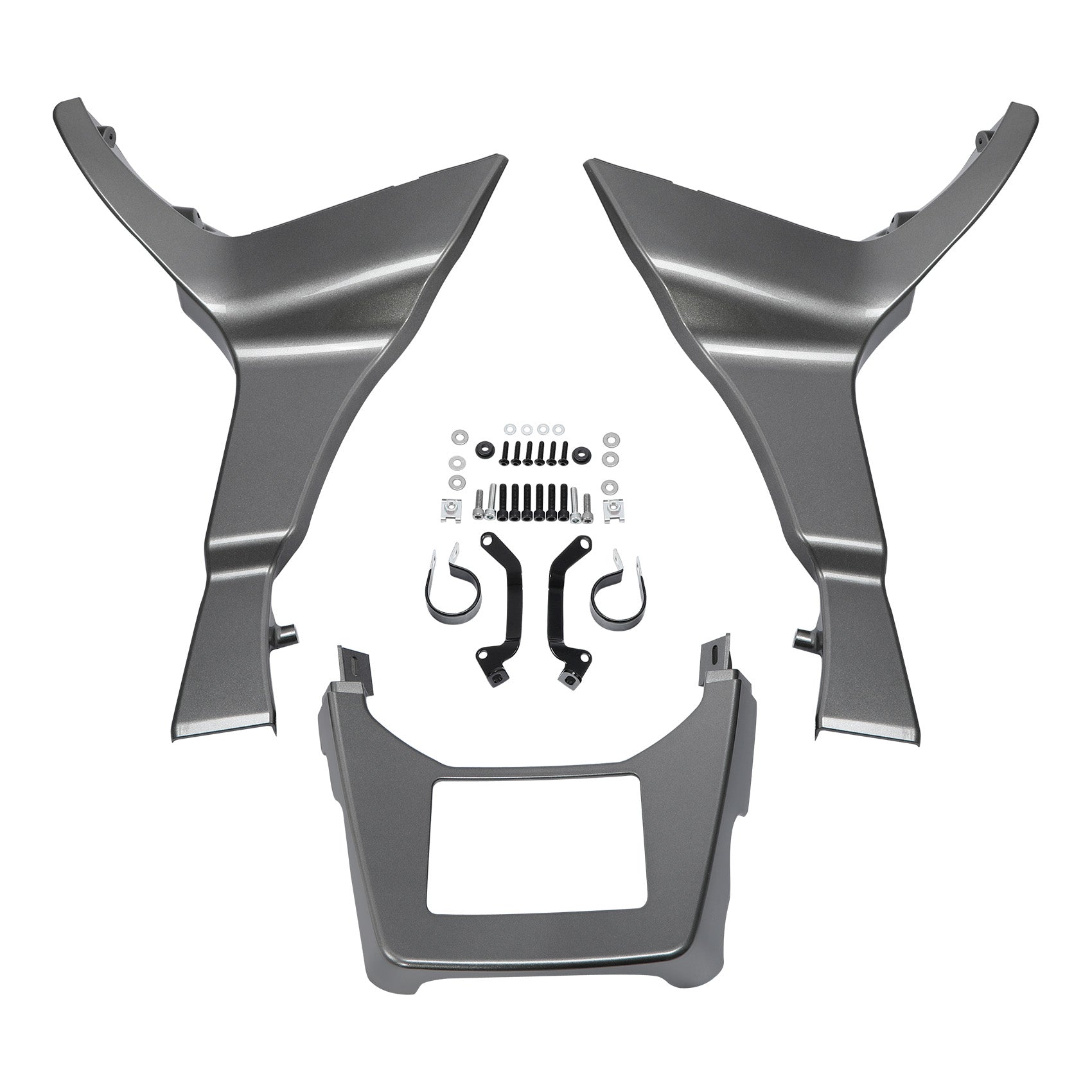 HR3 Billet Silver Spoiler Kit For Harley 2017-Later FLTRX, FLTRXS, FLTRXST models