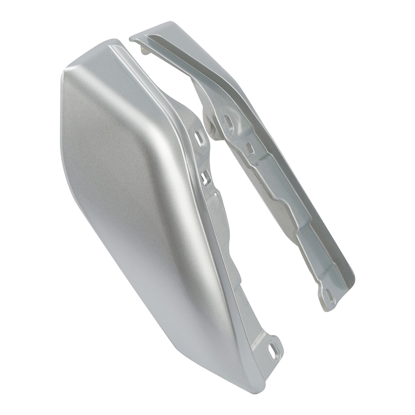 HR3 Brilliant Silver Pearl Mid-Frame Air Deflectors For Harley Touring and Trike Models 09-24