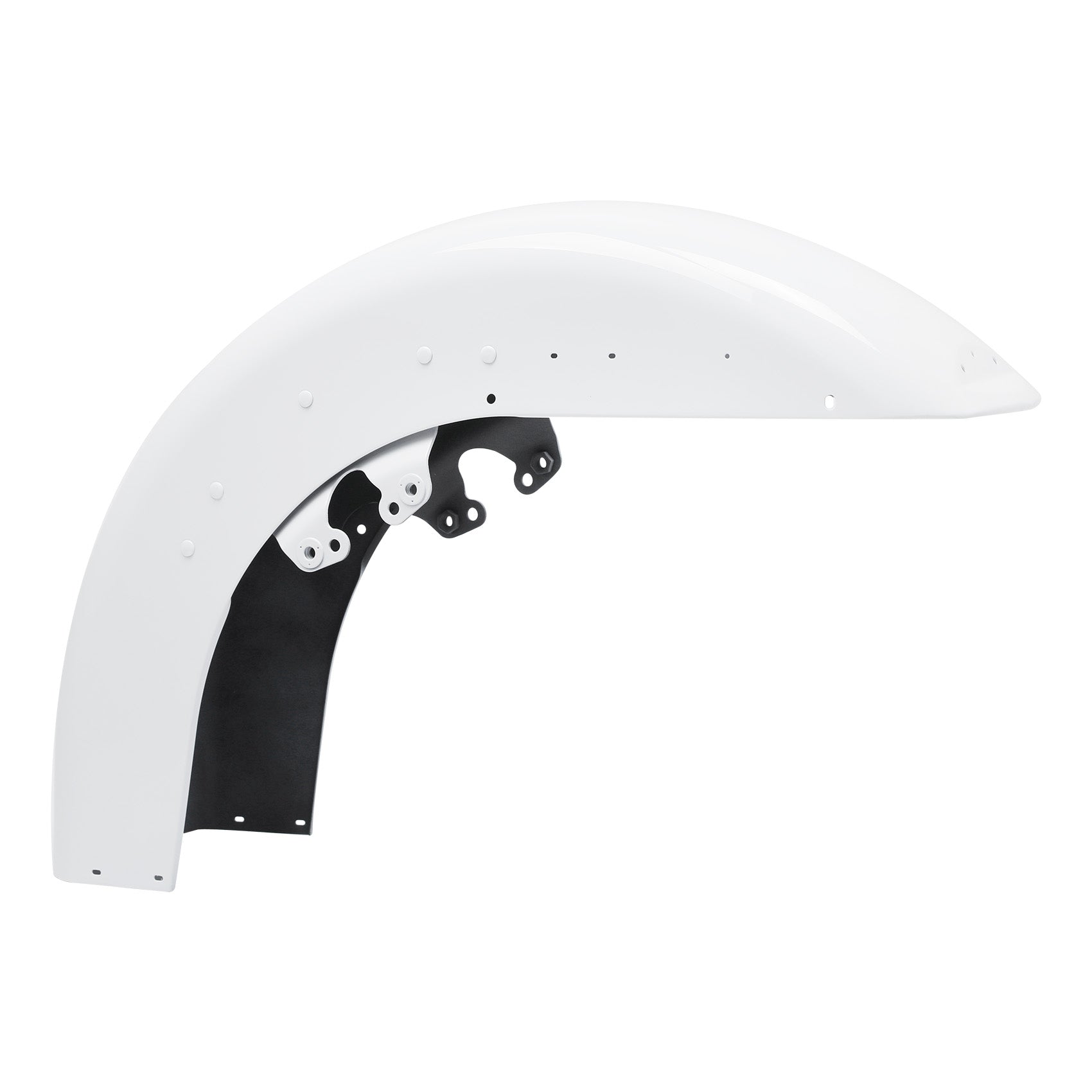 HR3 Stone Washed White Pearl Motorcycle 18" Front Mudguard Fender(can be installed with lighting) For Harley Touring Electra Glide Ultra Limited Tri Glide 14-23