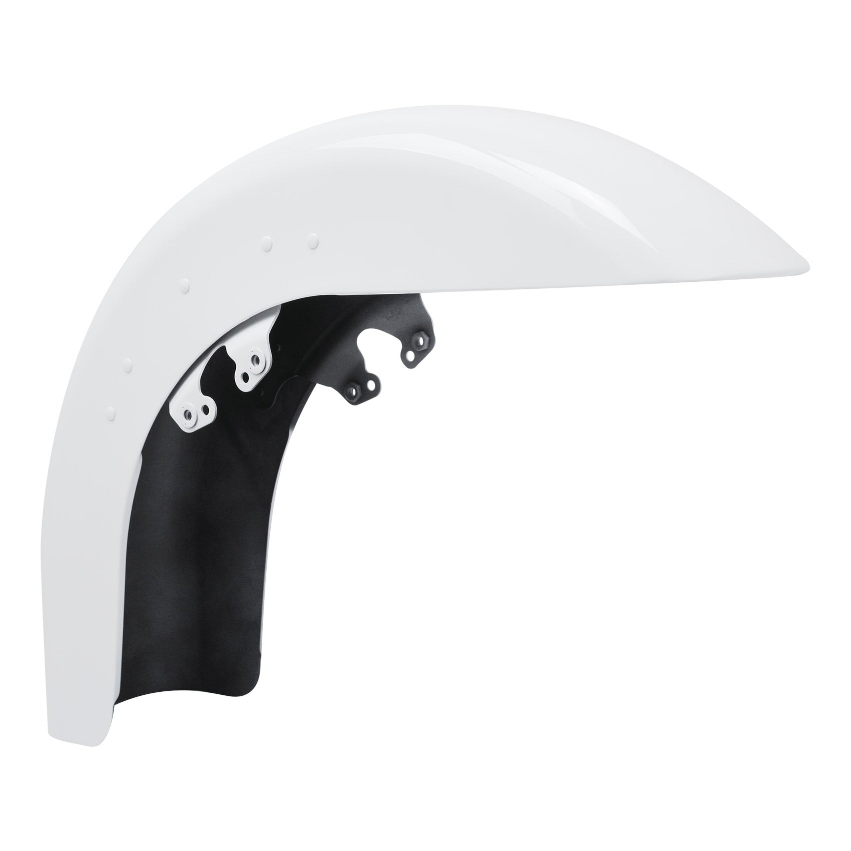 HR3 Stone Washed White Pearl Motorcycle 18" Wide Tire Front Mudguard Fender For Harley Touring Models 2014-2023