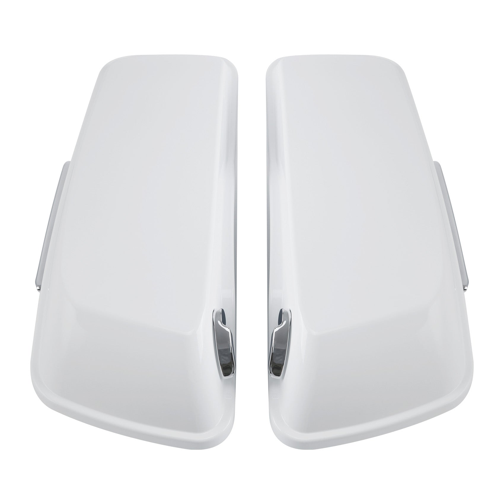 HR3 Stone Washed White Pearl CVO Stretched Saddlebags For 14-23 Harley Touring