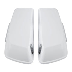 HR3 Stone Washed White Pearl CVO Stretched Saddlebags For 14-23 Harley Touring