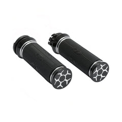 Custom Chrome 1'' Handlebar Hand Grips Fit For Harley Softail Sportster Cable Throttle 1973-Up