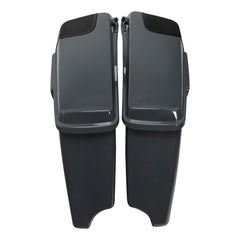 HR3 Apple Green / Gunship Gray CVO Stretched Saddlebags with Speaker Lids For 14-23 Harley Touring