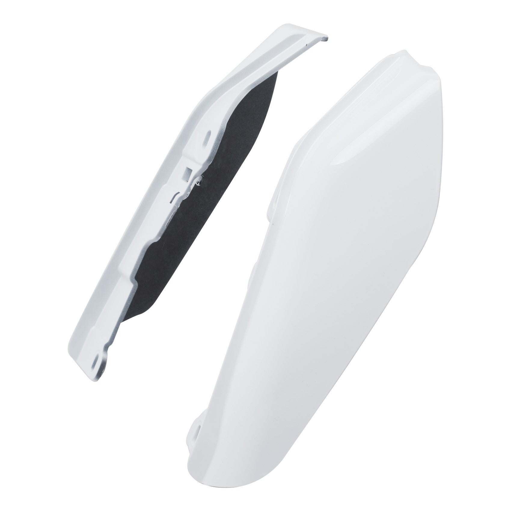 HR3 Stone Washed White Pearl Mid Frame Air Heat Deflectors For Harley Touring and Trike Models 09-24