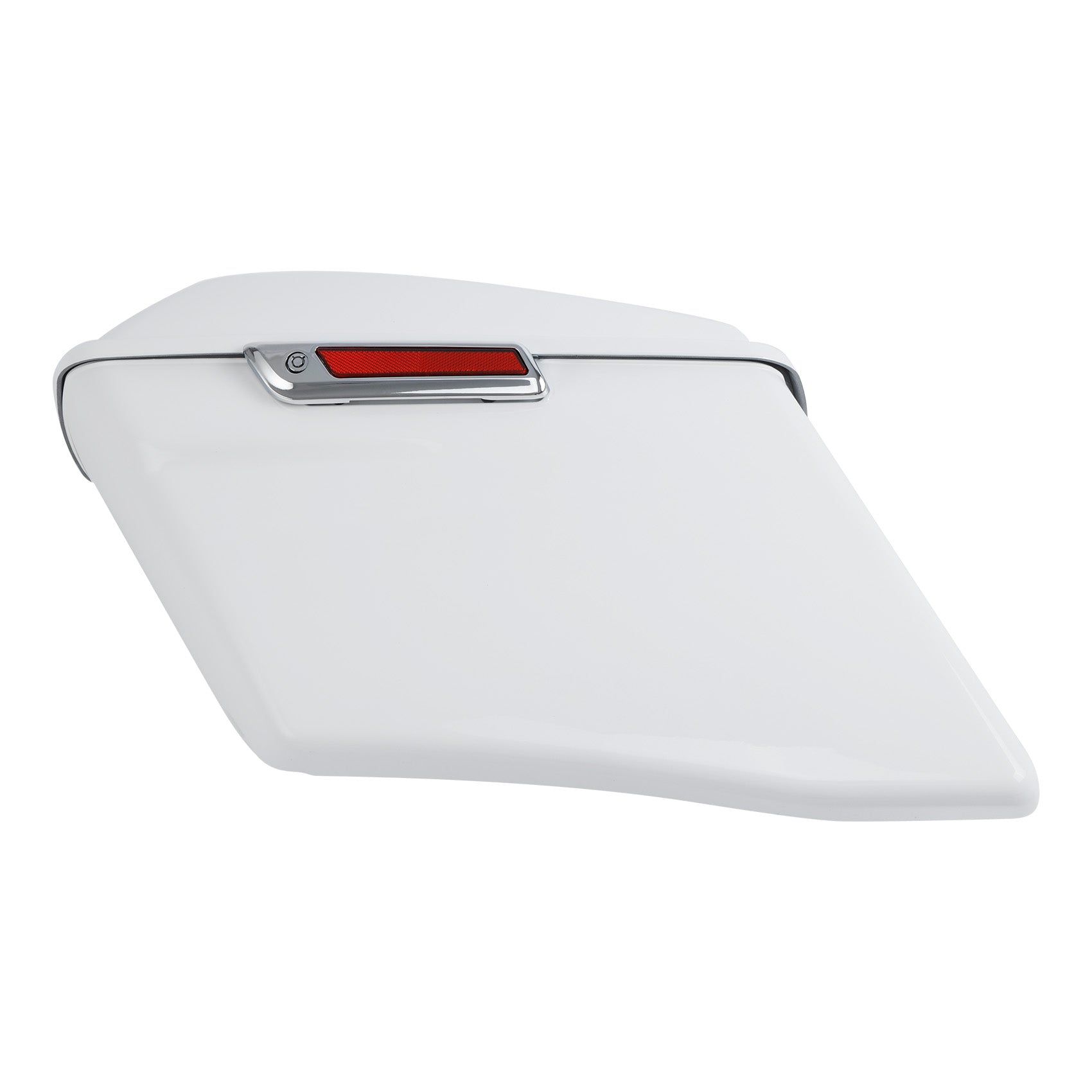 HR3 Stone Washed White Pearl CVO Stretched Saddlebags For 14-23 Harley Touring