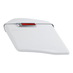 HR3 Stone Washed White Pearl CVO Stretched Saddlebags For 14-23 Harley Touring