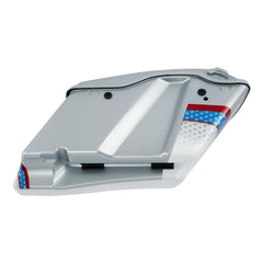 HR3 White Flake Fade CVO Stretched Saddlebags For 14-23 Harley Touring