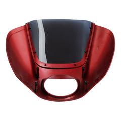 HR3 Wicked Red Denim Headlight Fairing & Windshield Fit For Harley Softail FXBB FXLR 2018-2025