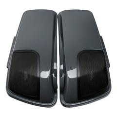 HR3 Apple Green / Gunship Gray CVO Stretched Saddlebags with Speaker Lids For 14-23 Harley Touring