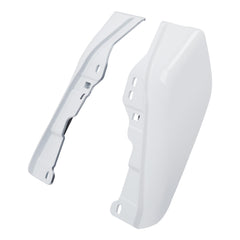 HR3 Stone Washed White Pearl Mid Frame Air Heat Deflectors For Harley Touring and Trike Models 09-24