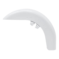 HR3 Stone Washed White Pearl Motorcycle 18" Wide Tire Front Mudguard Fender For Harley Touring Models 2014-2023