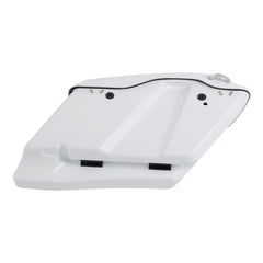 HR3 Stone Washed White Pearl CVO Stretched Saddlebags For 14-23 Harley Touring