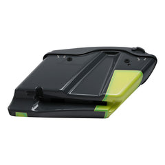 HR3 Apple Green / Gunship Gray CVO Stretched Saddlebags with Speaker Lids For 14-23 Harley Touring