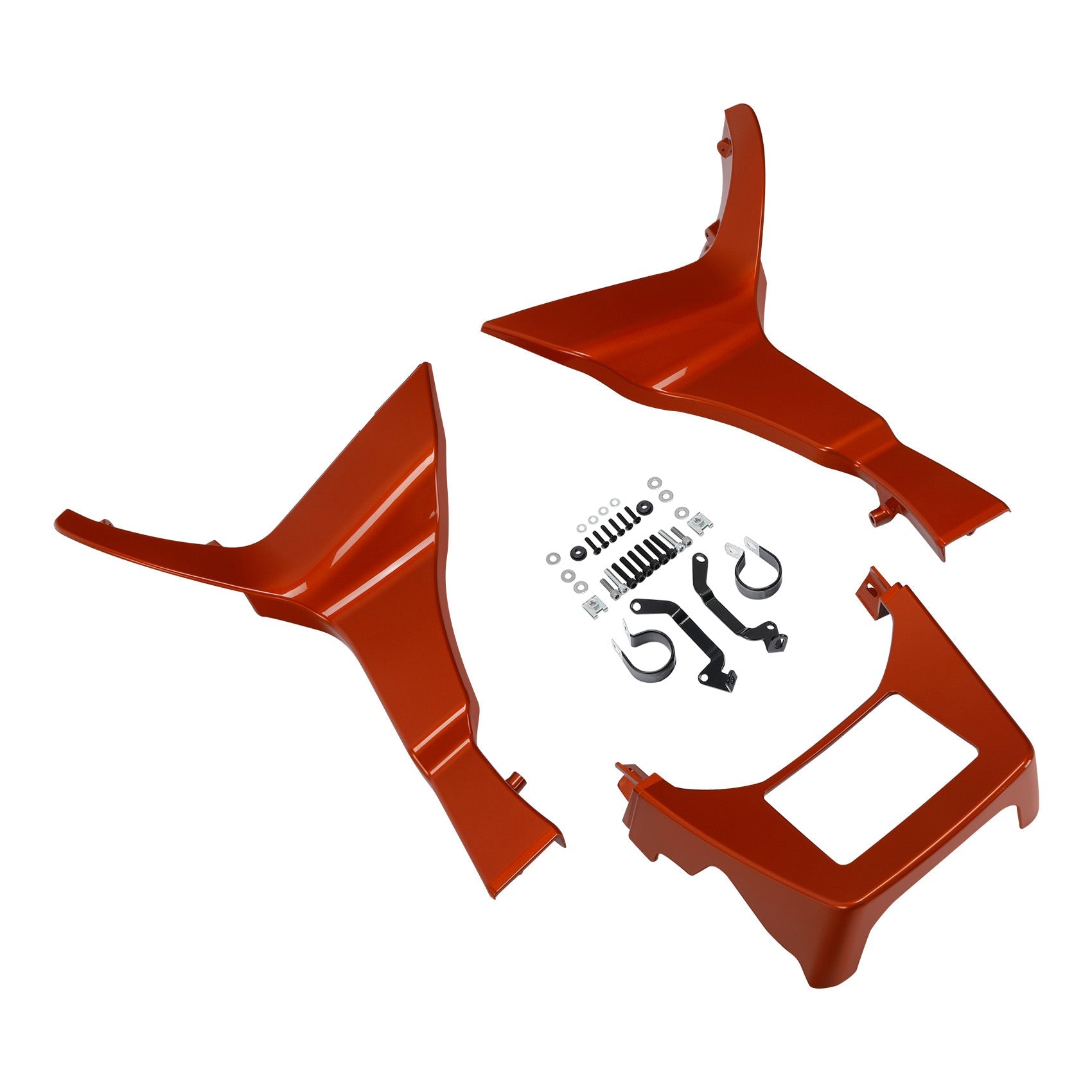 HR3 Scorched Orange / Black Denim Spoiler Kit For Harley 2017-Later FLTRX, FLTRXS, FLTRXST models