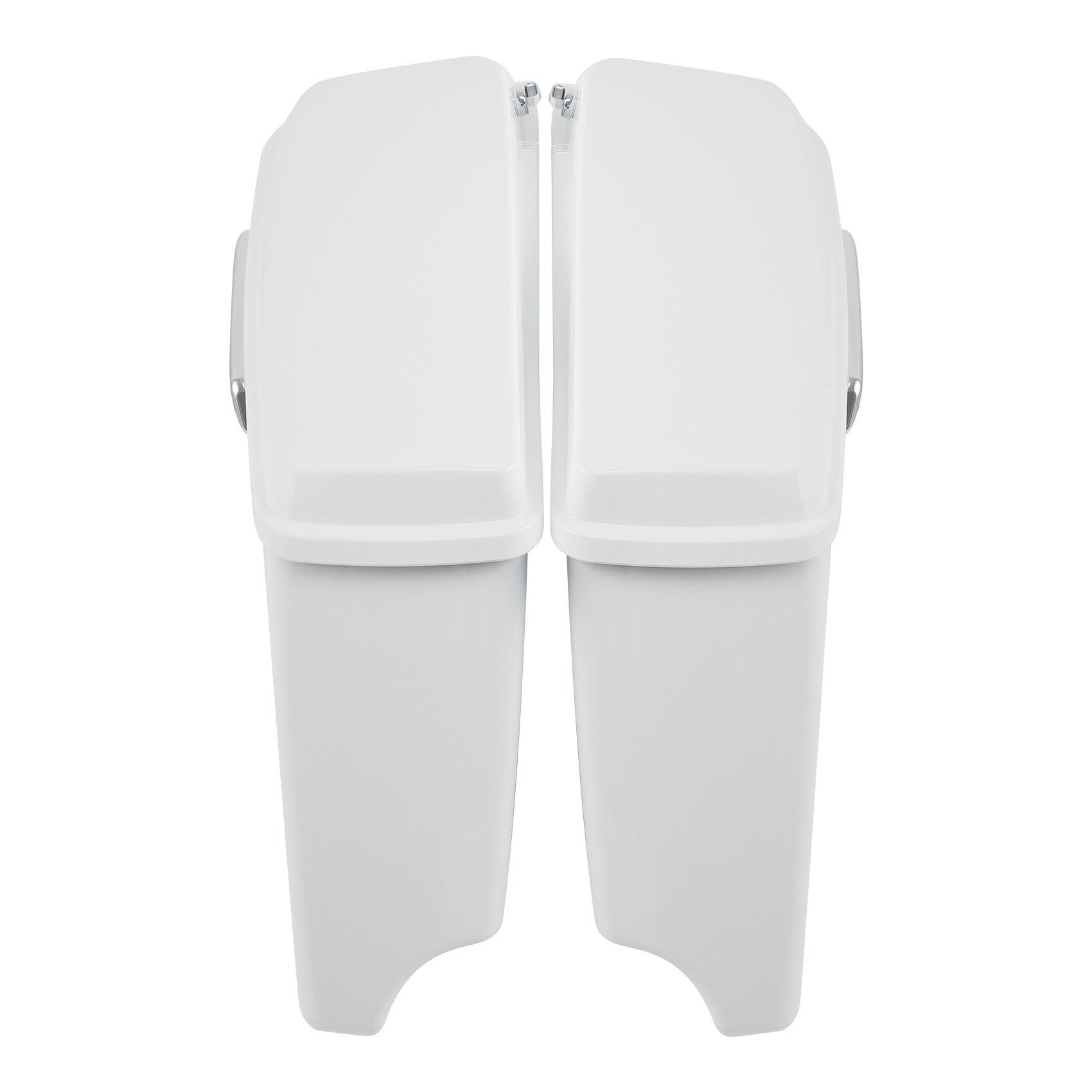 HR3 Stone Washed White Pearl CVO Stretched Saddlebags For 14-23 Harley Touring