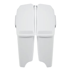 HR3 Stone Washed White Pearl CVO Stretched Saddlebags For 14-23 Harley Touring