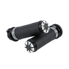 Custom Chrome 1'' Handle Bar Hand Grips Cable Throttle Style Fit For Harley Softail Dyna 73-up