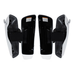 HR3 Stone Washed White Pearl CVO Stretched Saddlebags For 14-23 Harley Touring