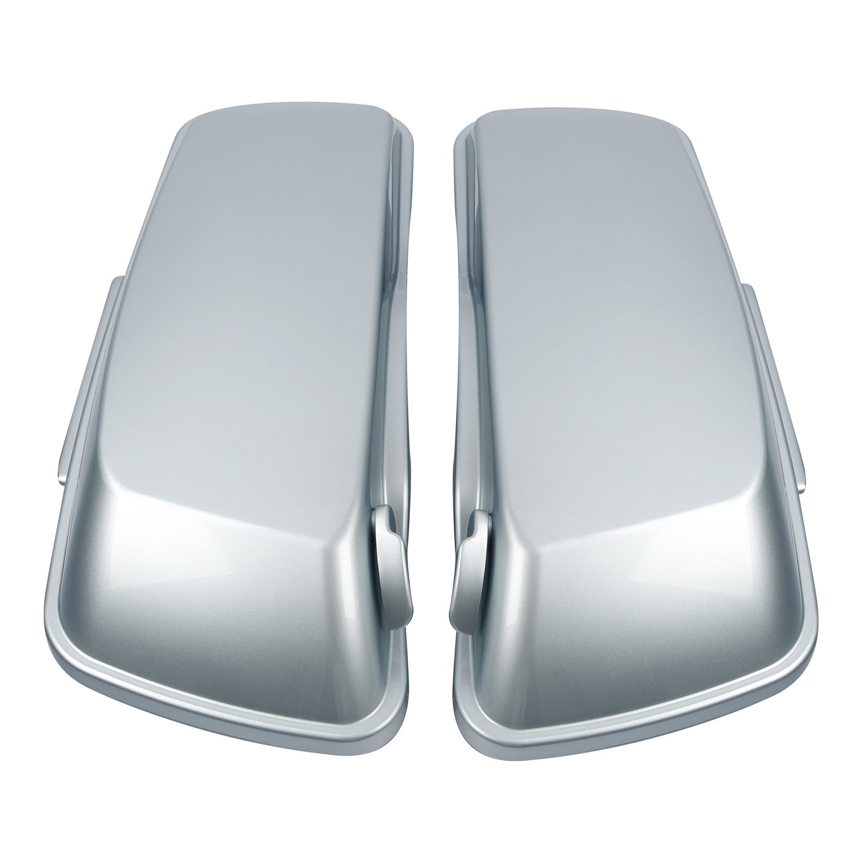 HR3 White Flake Fade CVO Stretched Saddlebags For 14-23 Harley Touring