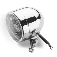 Custom Chrome Chrome 4" Halogen Light with Running Lamp Housing Bucket Fit For Harley