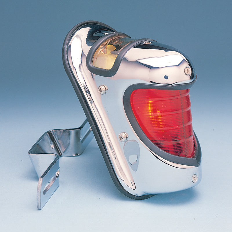 Custom Chrome 12V BeeHive Tail Lamp Taillight w/Bracket Fit For Harley 1939-1946 Repl 68002-47